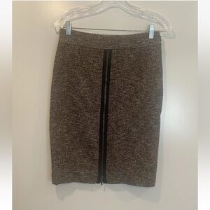 Classiques Entier Atelier Brown Tweed Wool Blend Pencil Skirt Womens‎ 0P (743)